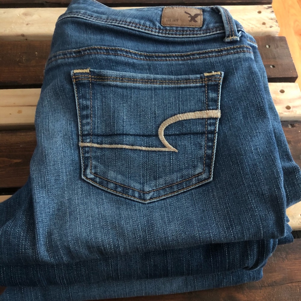 American Eagle Bootcut Jeans, Size 10, Hole-Free